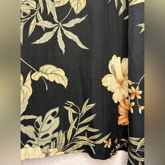 Tommy Bahama Mens Tropical tropical print silk button down shirt size XL - Picture 12 of 14